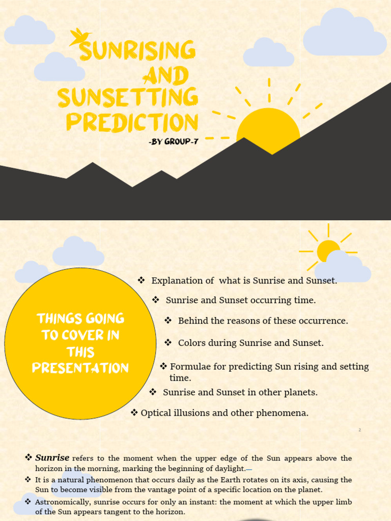 Sunrise and Sunset Explained | PDF | Sunset | Twilight