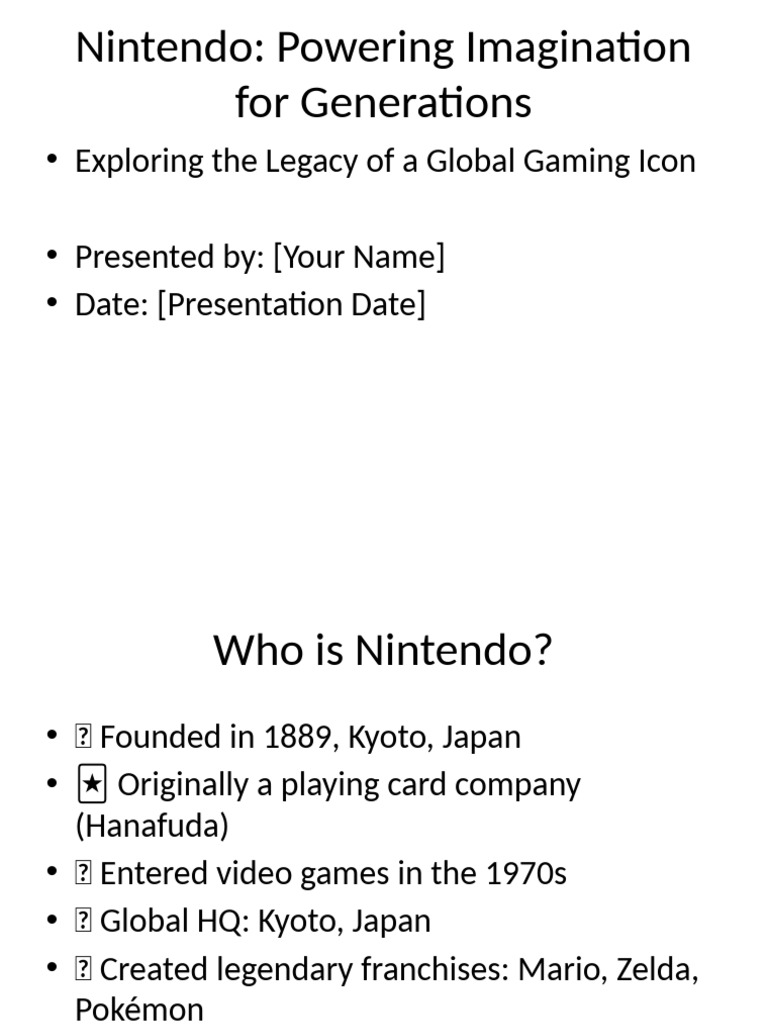 Nintendo's Legacy and Future in Gaming | PDF