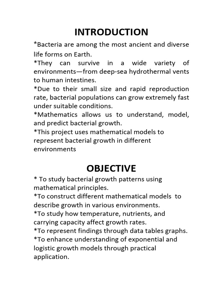 Mathematical Models of Bacterial Growth | PDF | Bacteria | Biology