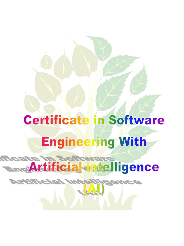 Certificate in AI Software Engineering | PDF | Html Element | Class ...