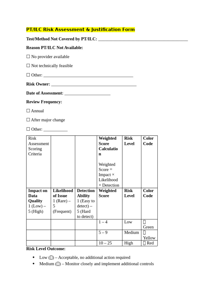 PT Risk | PDF