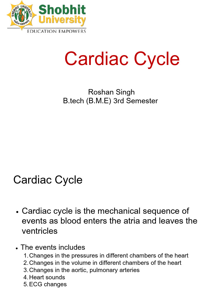 Cardiac Cycle & Circulation PDF | PDF | Diastole | Ventricle (Heart)