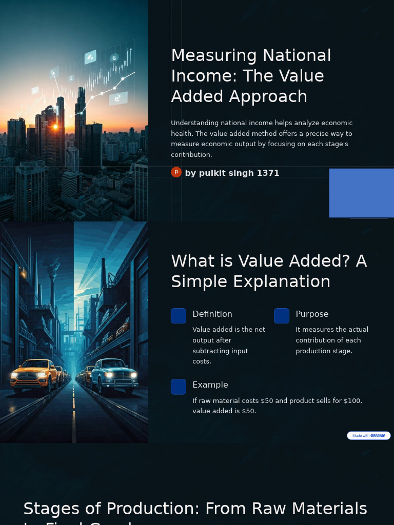 Value Added Approach in National Income | PDF | Gross Domestic Product ...