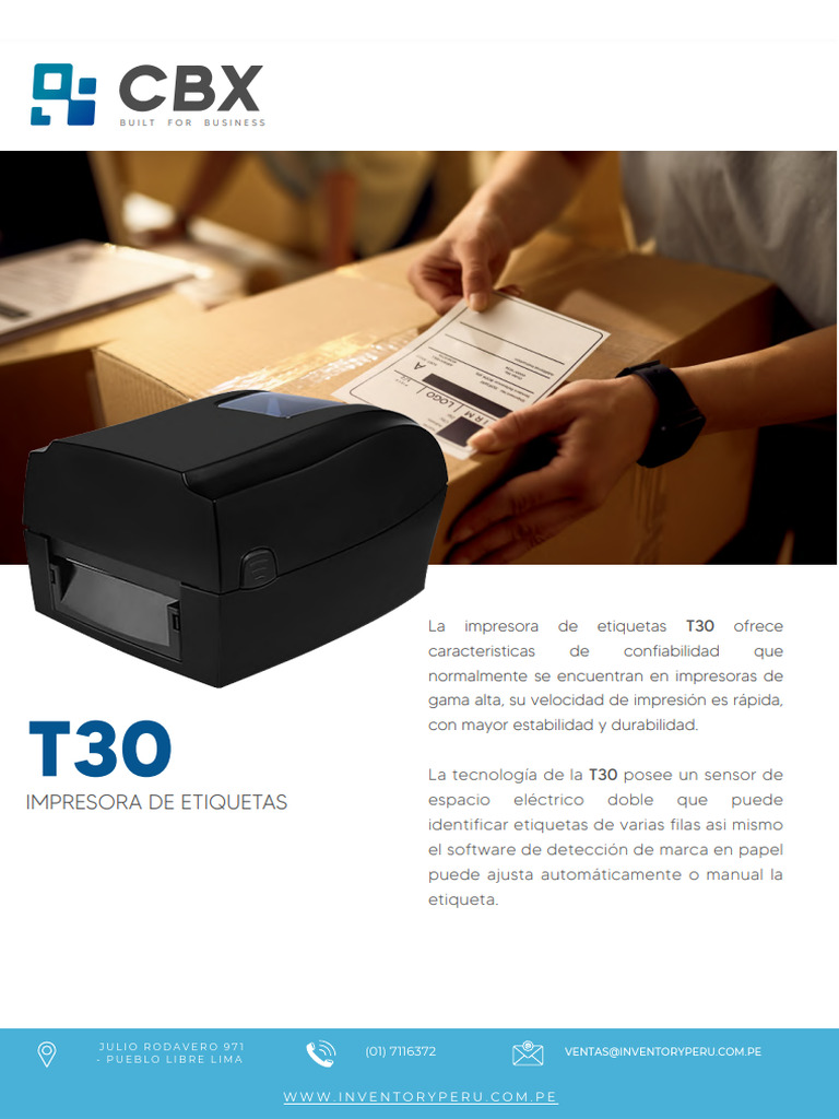 Información sobre CBX T30 | PDF