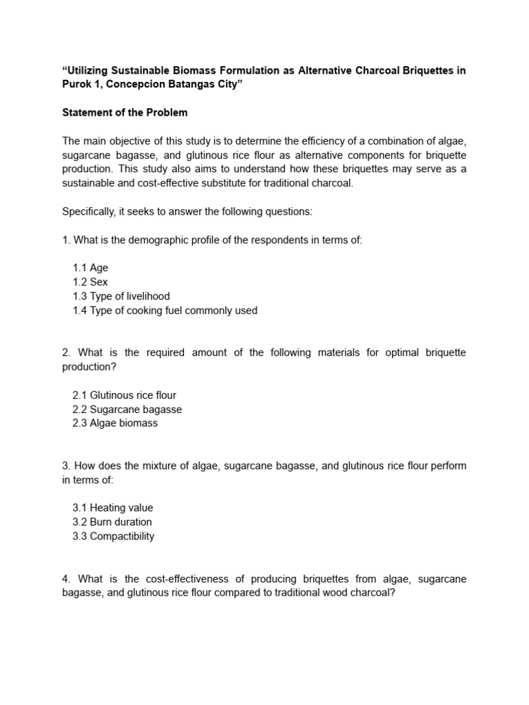 Statement of The Problem 2 | PDF