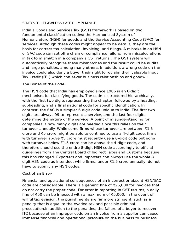 Right HSN - Sac Code | PDF