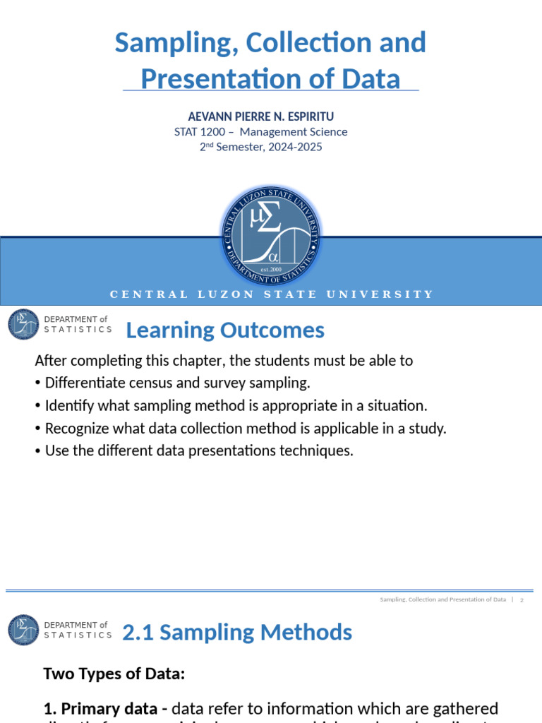 Data Sampling and Collection Methods | PDF | Sampling (Statistics ...