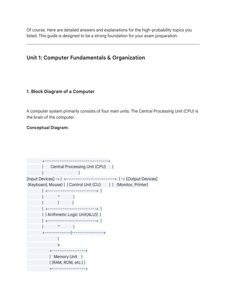 Computer Fundamentals and C Programming Guide | PDF | Random Access ...