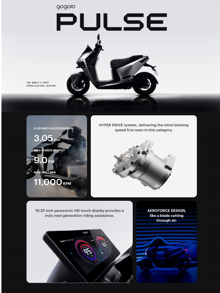 Gogoro Pulse - Pure, Ultimate, Electric | PDF