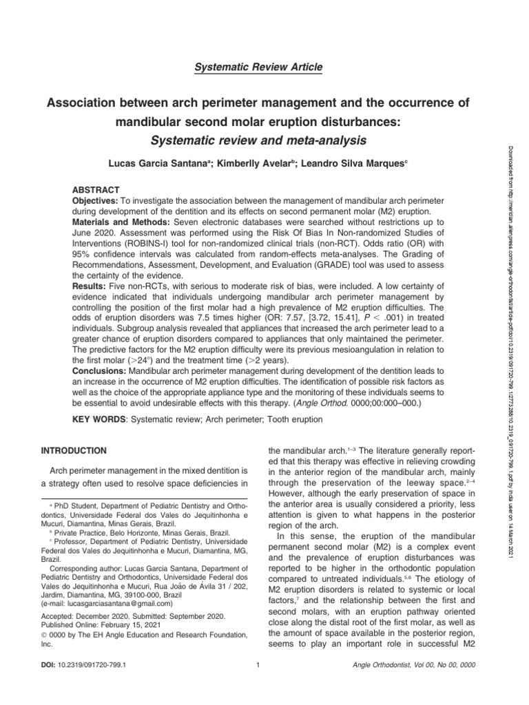 Arch Perimeter Management & M2 Eruption Issues | PDF | Randomized ...