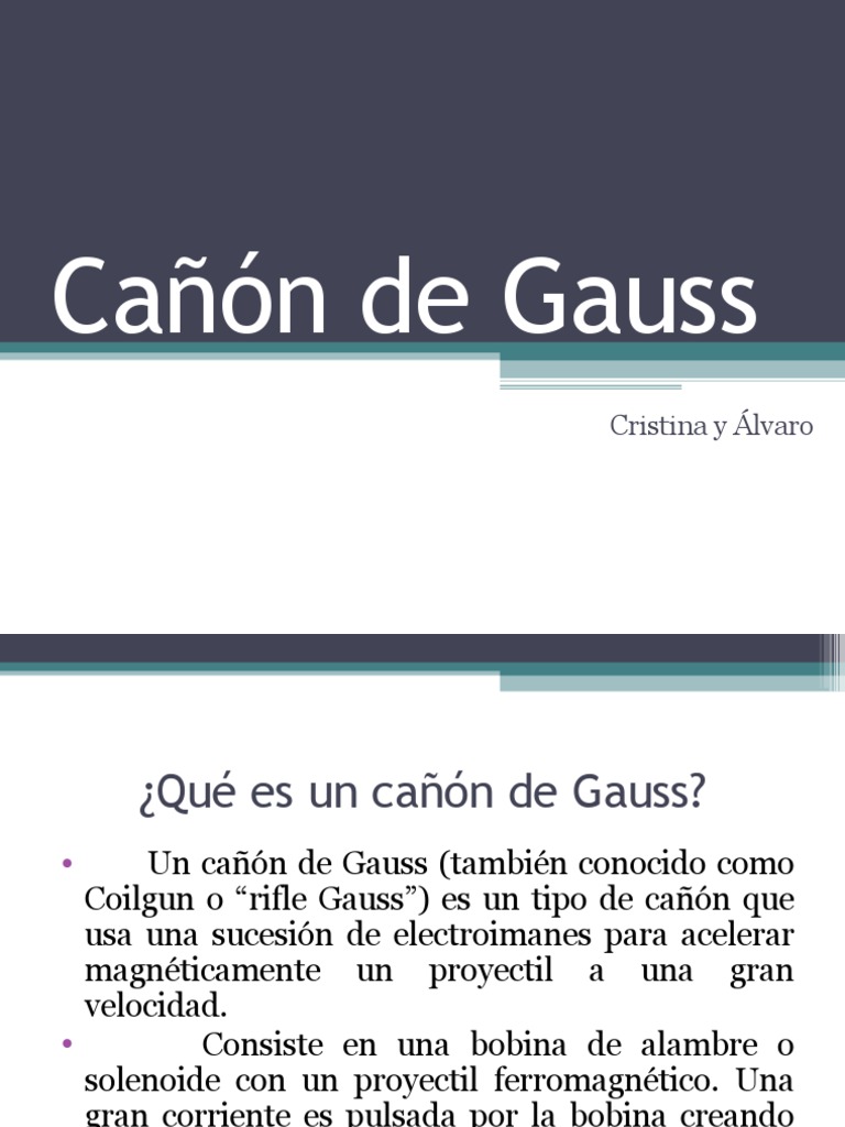 Cañón de Gauss PDF Inductor Corriente eléctrica