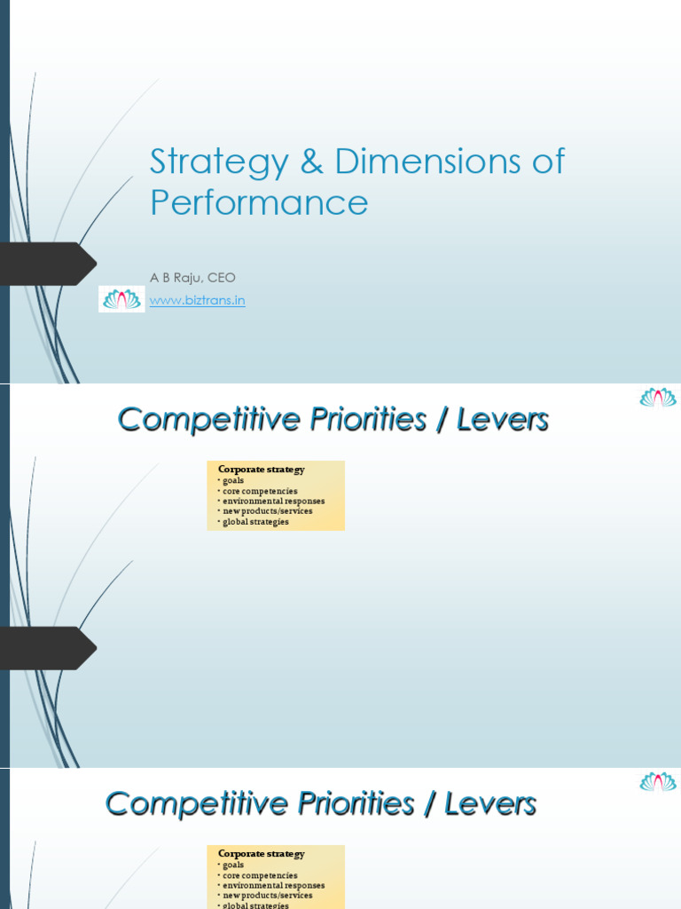 Strategy & Dimensions of Performance | PDF | Strategic Management ...
