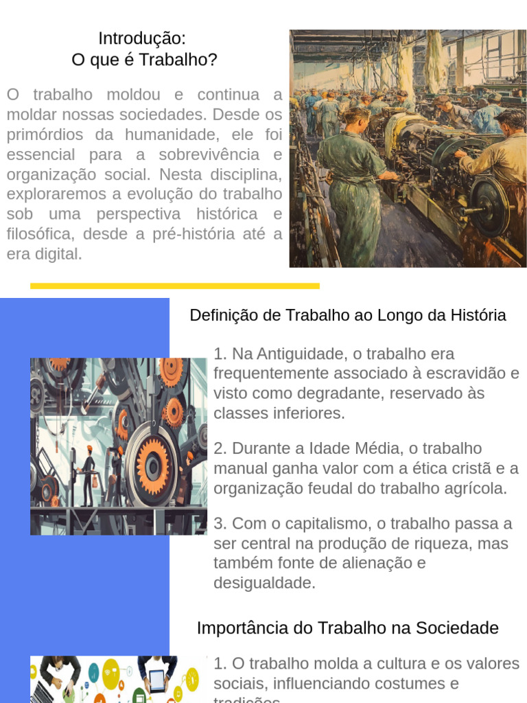 Evolução do Trabalho na História | PDF | Escravidão | Sociedade