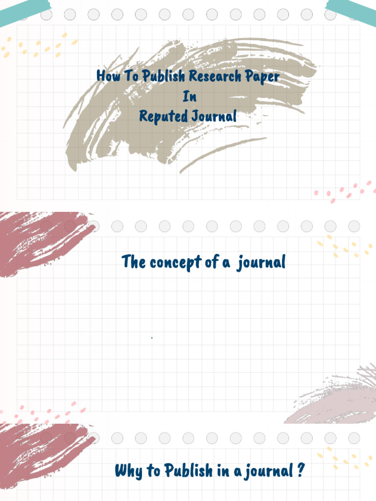 How To Publish A Research Paper in A Reputed Journal | PDF | Academic ...