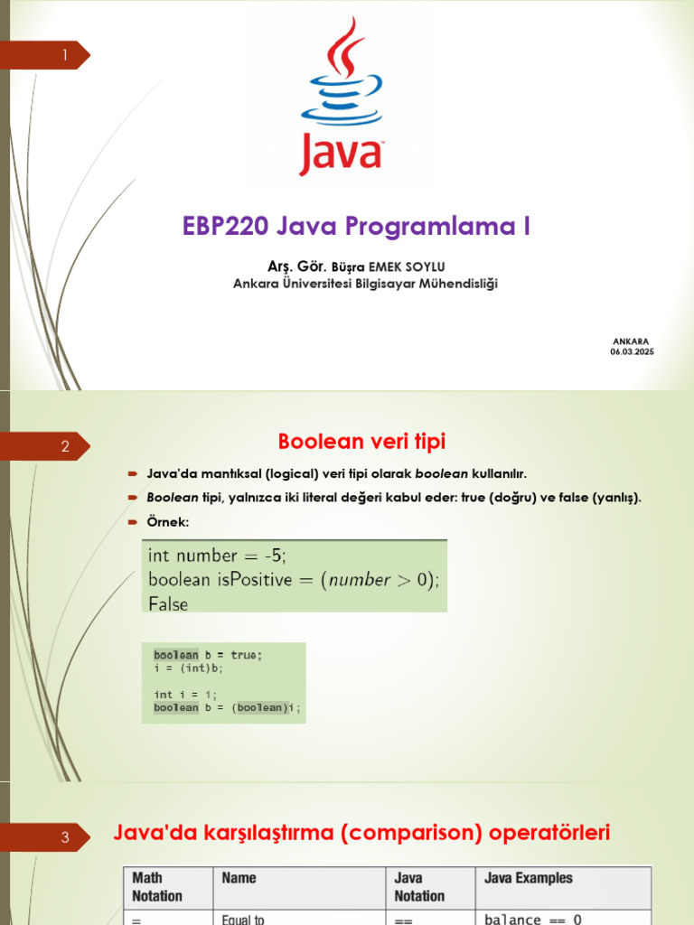Hafta2 Java Programlama Temelleri | PDF