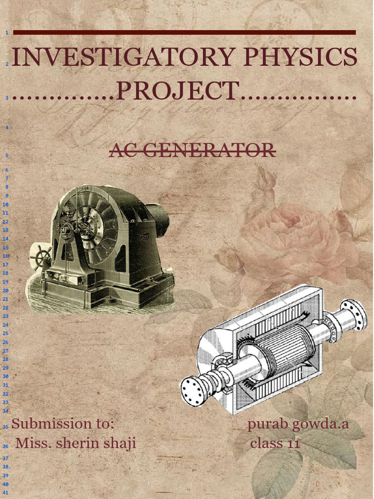 AC Generator Project Overview | PDF | Electric Generator | Machines