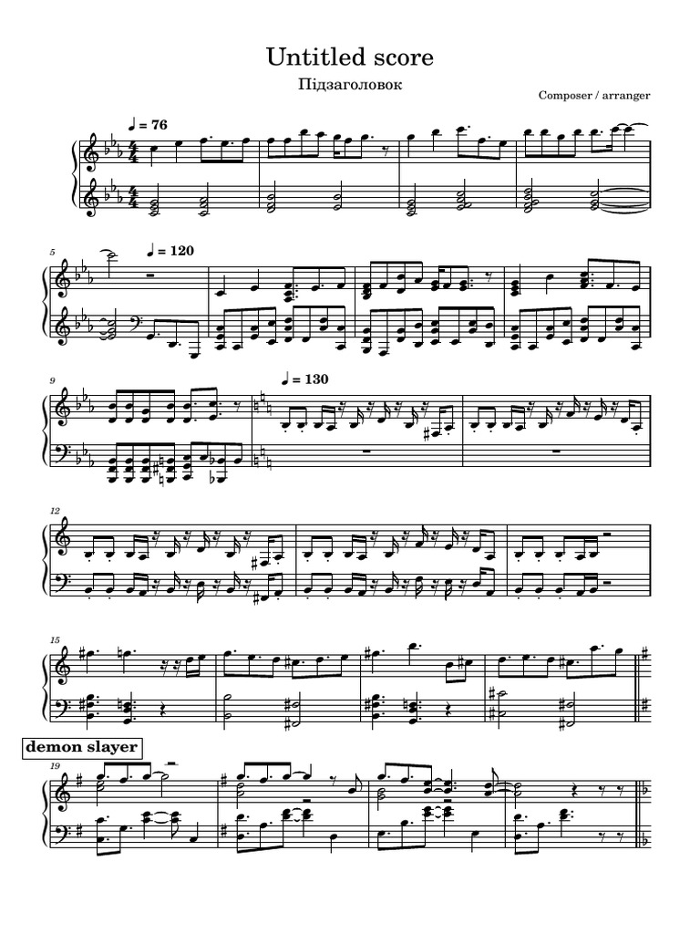 Composer Arranger Score Analysis | PDF