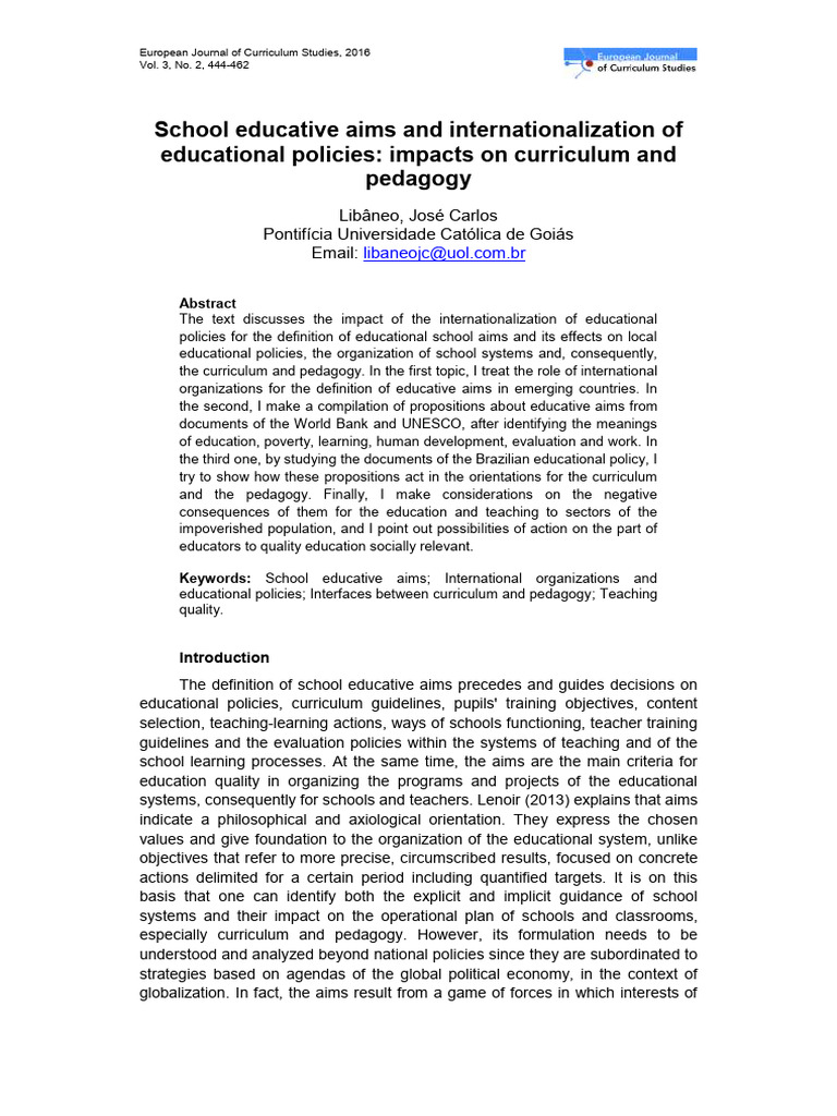 Impact of Internationalization on Curriculum | PDF | Poverty | Poverty ...