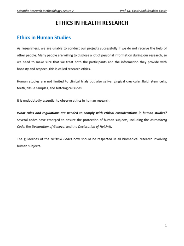 Ethics in Health Research Methodology | PDF | Animal Testing | Plagiarism