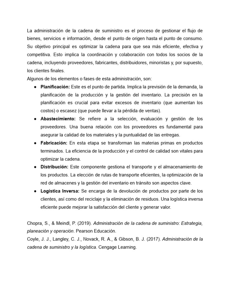 Optimización en la cadena de suministro | PDF