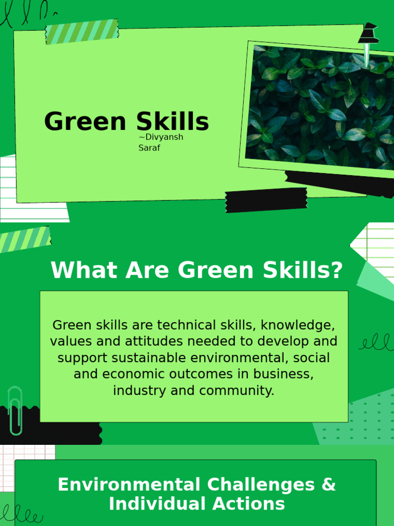 Green Skills for Sustainable Jobs | PDF | Green Job | Agriculture