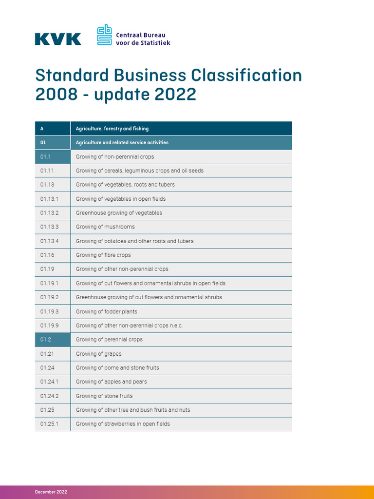 Standard Business Classification 2022 | PDF | Paper | Machines
