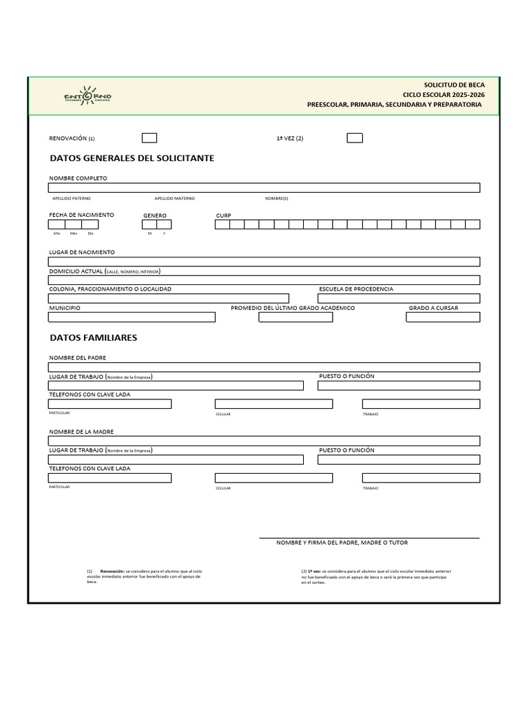 Solicitud de Beca Escolar 2025-2026 | PDF | Etapas educativas