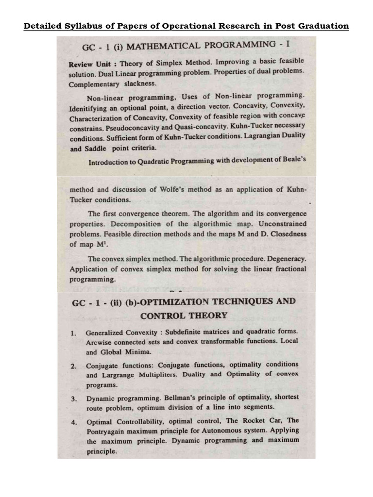 Syllabus PG | PDF