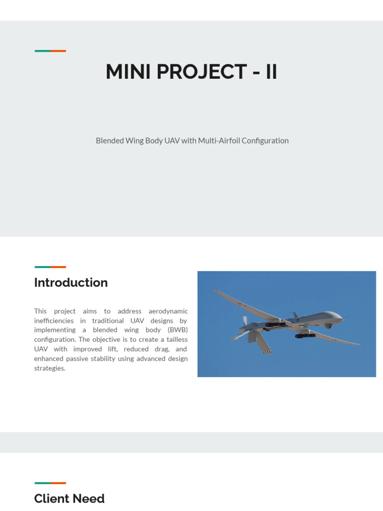 Blended Wing Body UAV Design Project | PDF | Unmanned Aerial Vehicle ...
