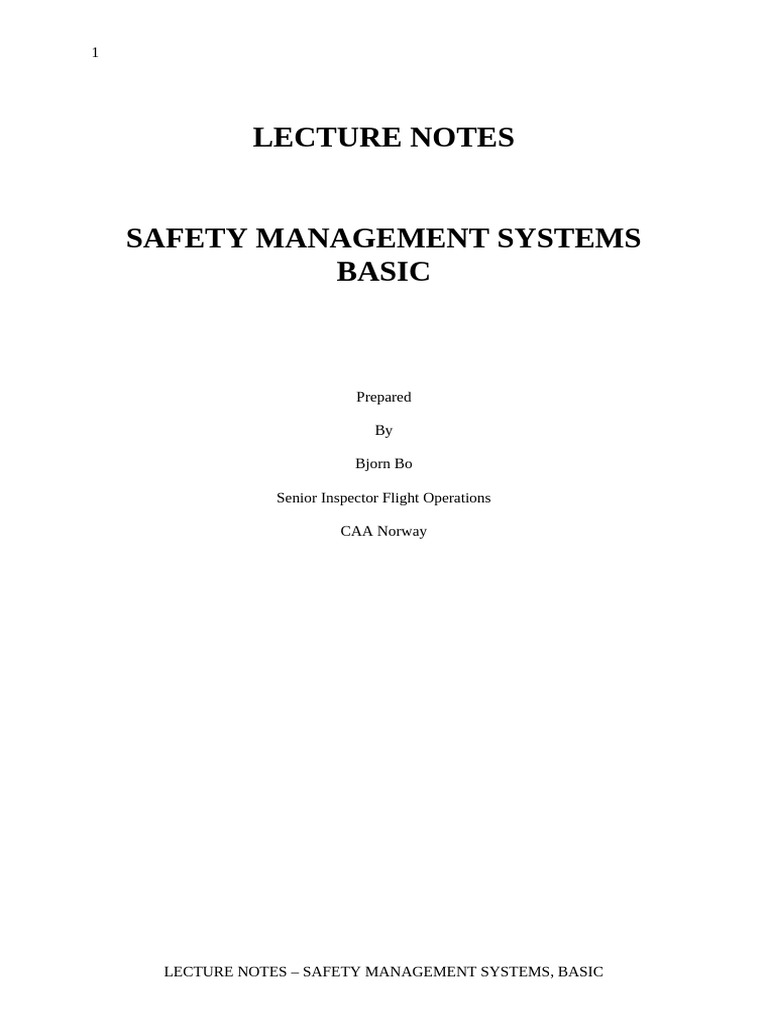 Basic Safety Management Systems Overview | PDF | Safety | Audit