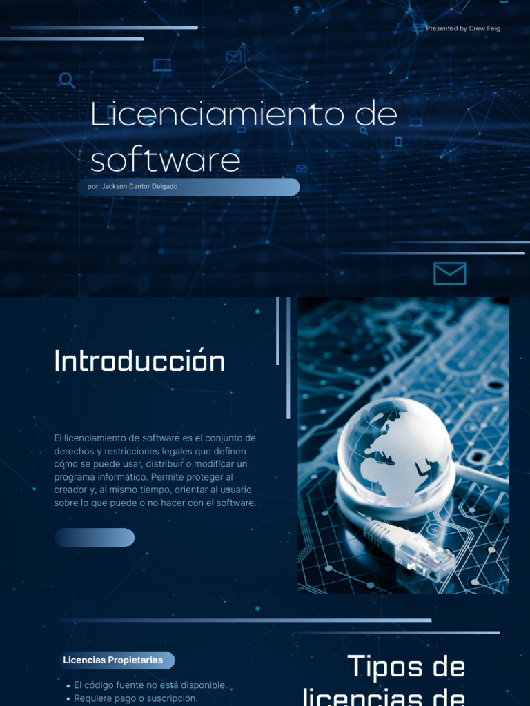 Blue and Black Gradient Modern Technology Presentation | PDF | Software ...