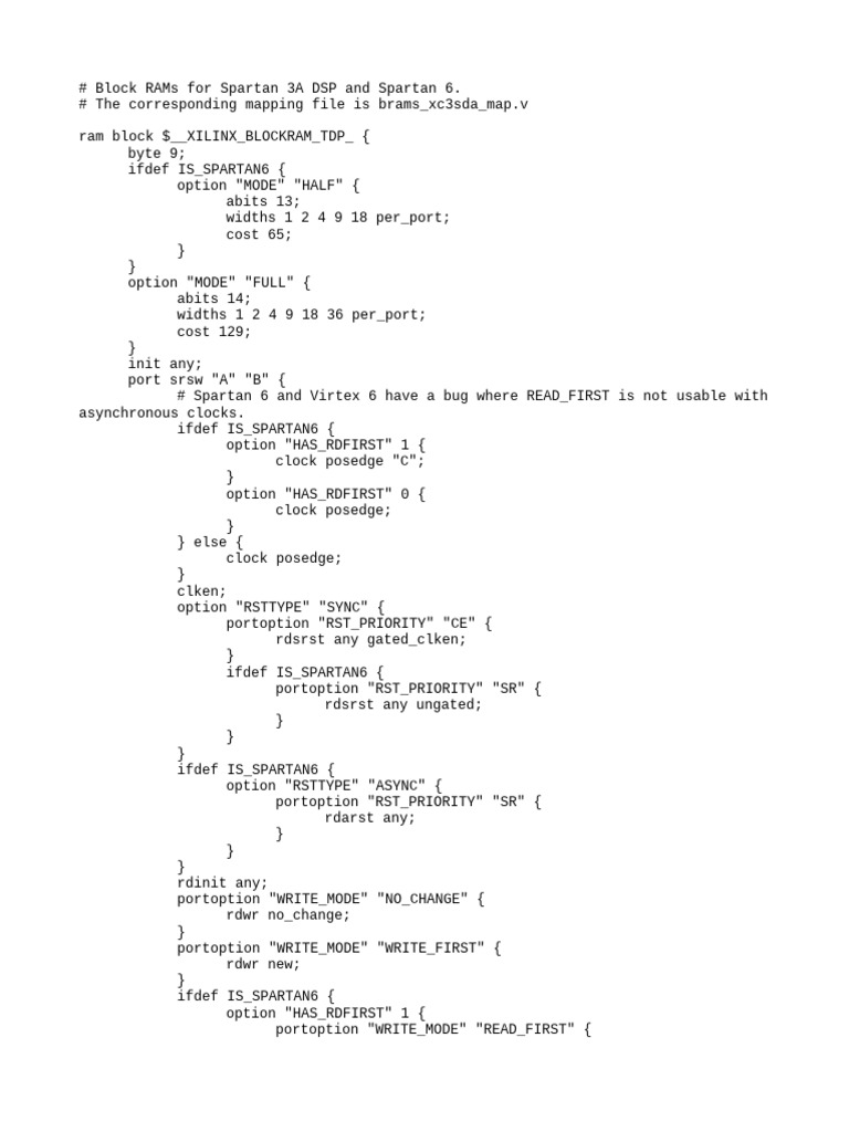 Spartan 3A DSP & 6 Block RAM Overview | PDF | Computer Engineering ...