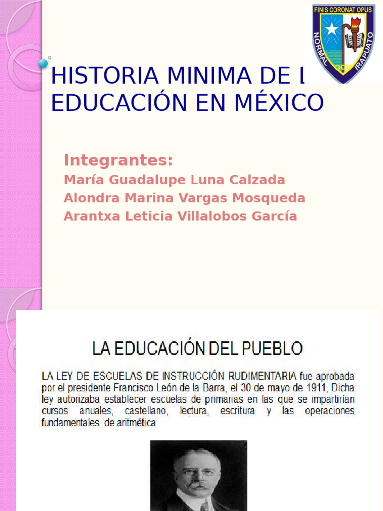 Historia Minima de La Educación en México | PDF