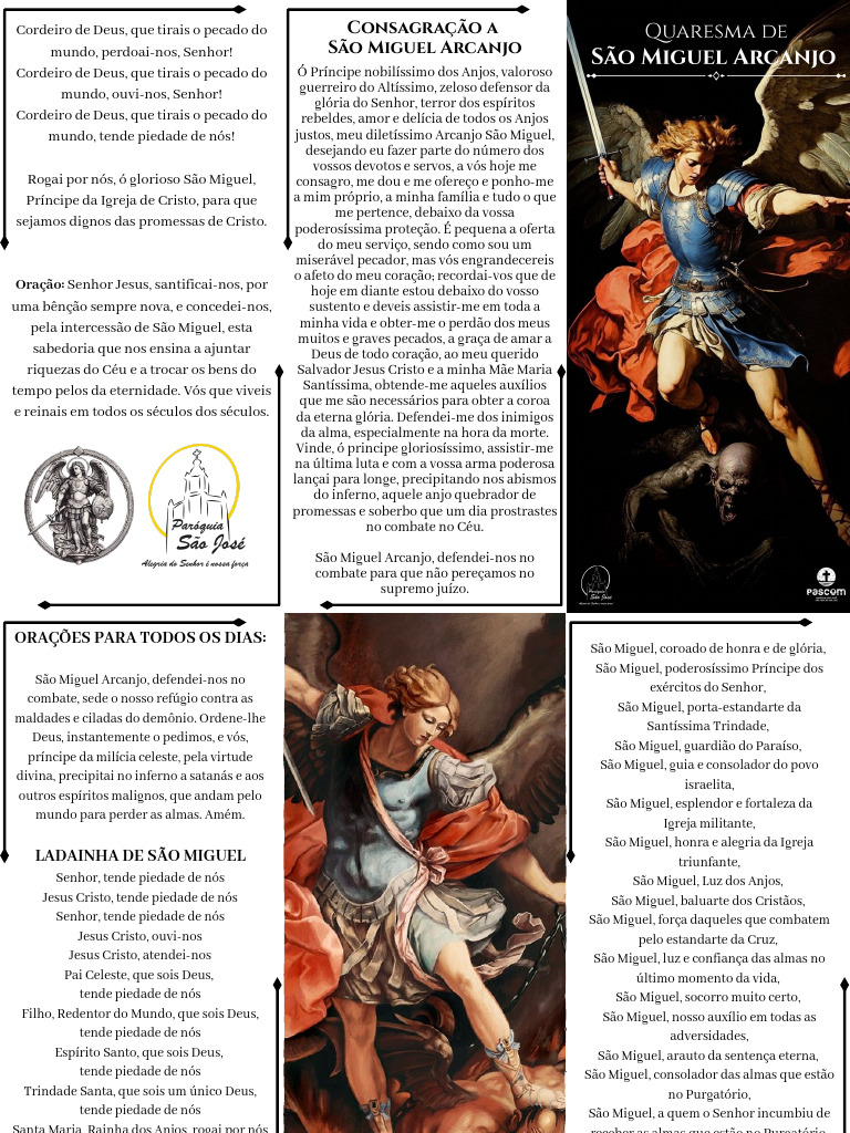 Consagração a São Miguel Arcanjo | PDF | Miguel (Arcanjo) | Pecado