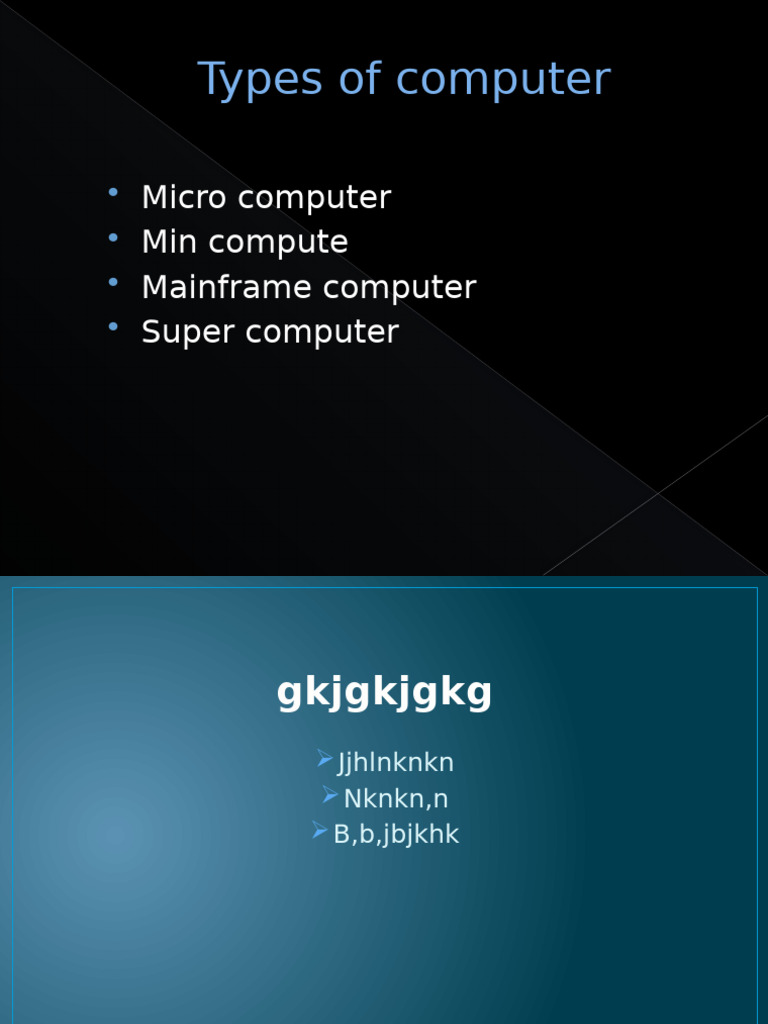 Types and Generations of Computers | PDF
