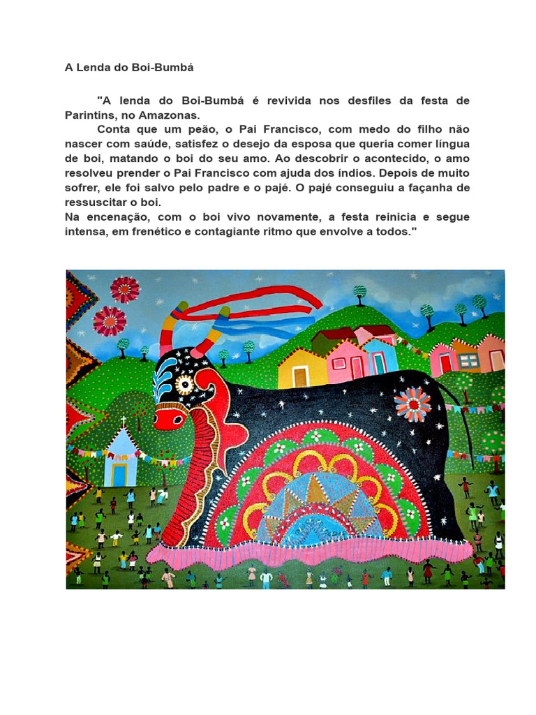 A Lenda do Boi-Bumbá em Parintins | PDF