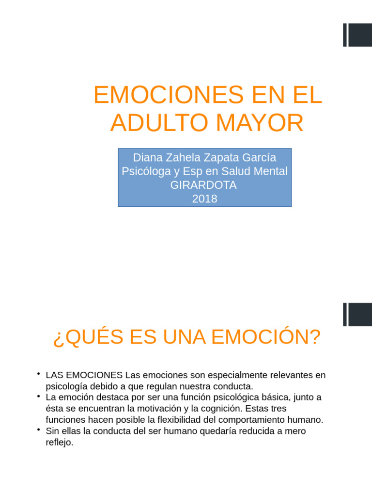 Emociones Somatizadas en Adultos Mayores | PDF | Las emociones ...