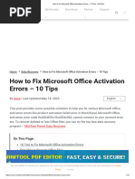 Error Code 30183 in Microsoft Office | PDF | Computers