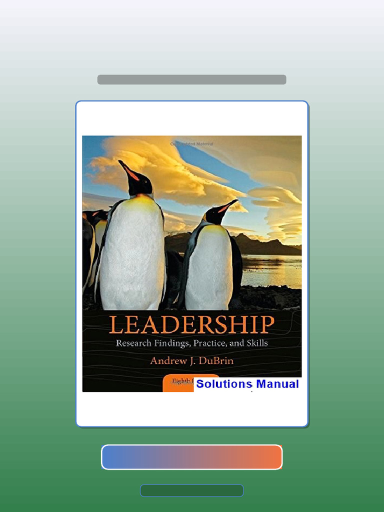 Official Test Bank Leadership Research Findings Practice And Skills 8th