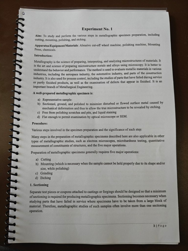 Metallographic Specimen Preparation Guide | PDF | Abrasive | Materials ...