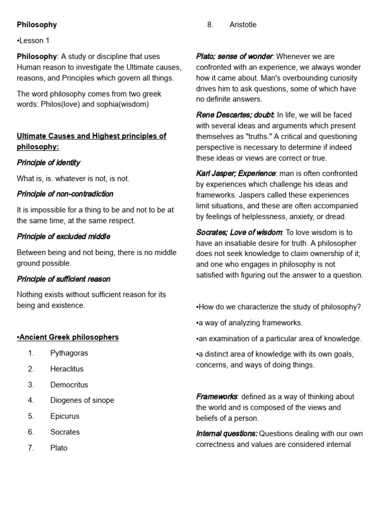 Understanding Philosophy and Its Principles | PDF | Reason | Knowledge