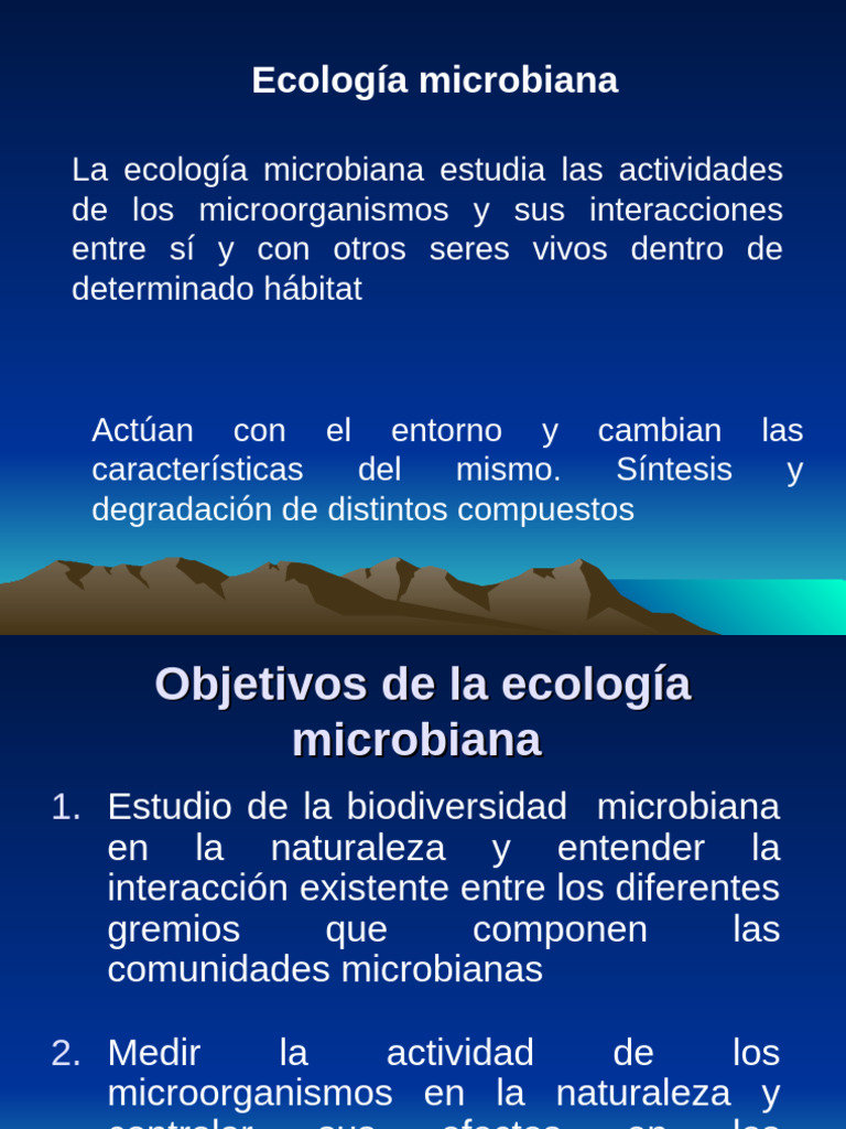 Presentación1ecoloia Microbiana | PDF | Las bacterias | Eucariotas