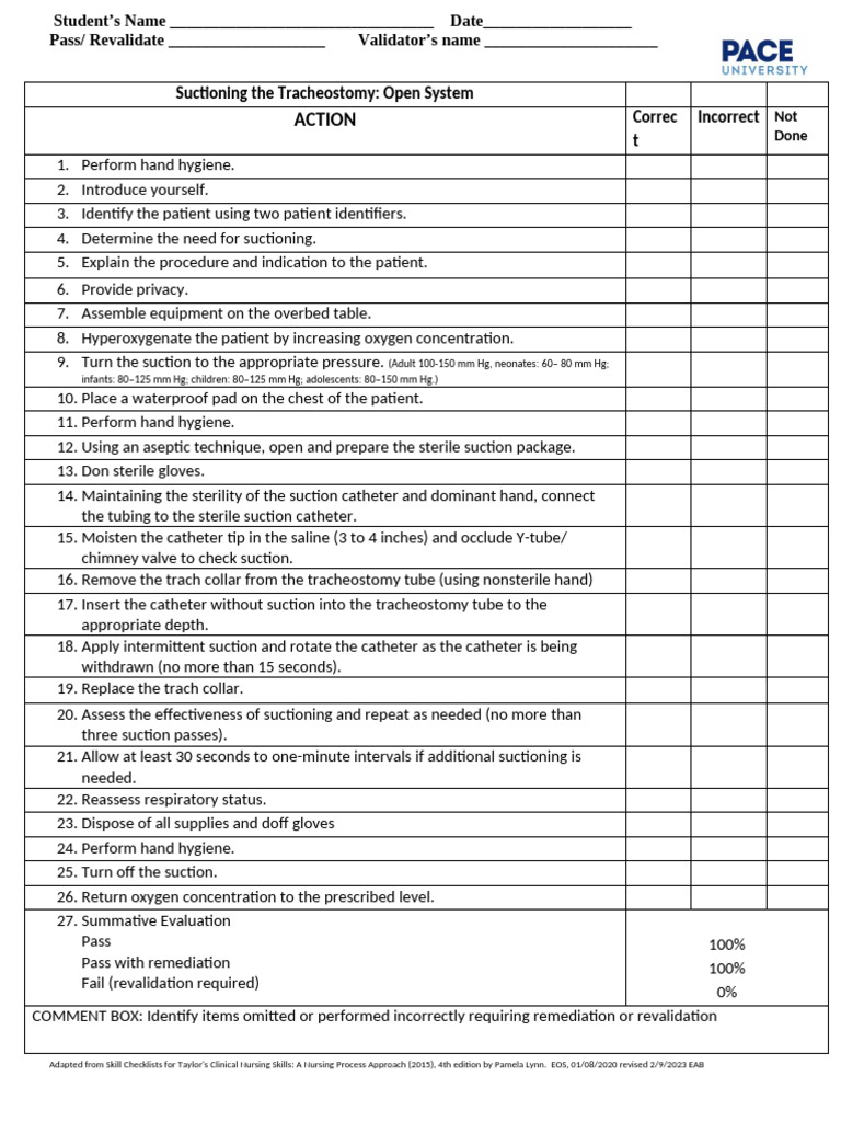 Tracheostomy Suctioning Procedure Guide | PDF | Clinical Medicine ...