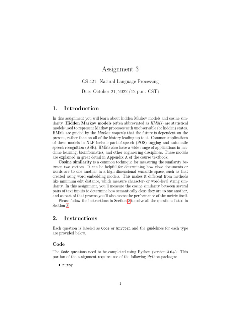 Assignment 3 CS 421 Fall 2022 | PDF | Speech Recognition | Software ...