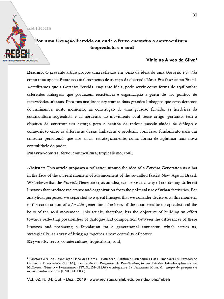 Geração Fervida: Resistência e Cultura | PDF | Sociologia | Brasil