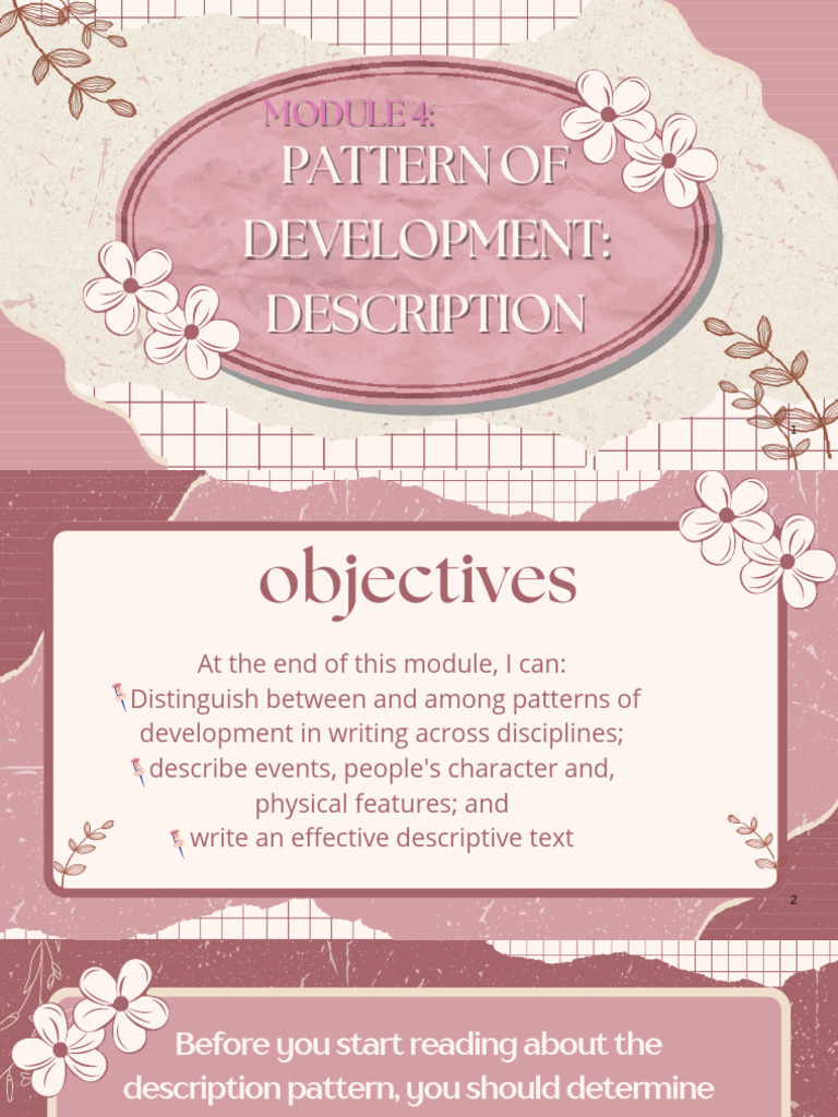 Descriptive Writing Patterns Explained | PDF | South Africa National ...