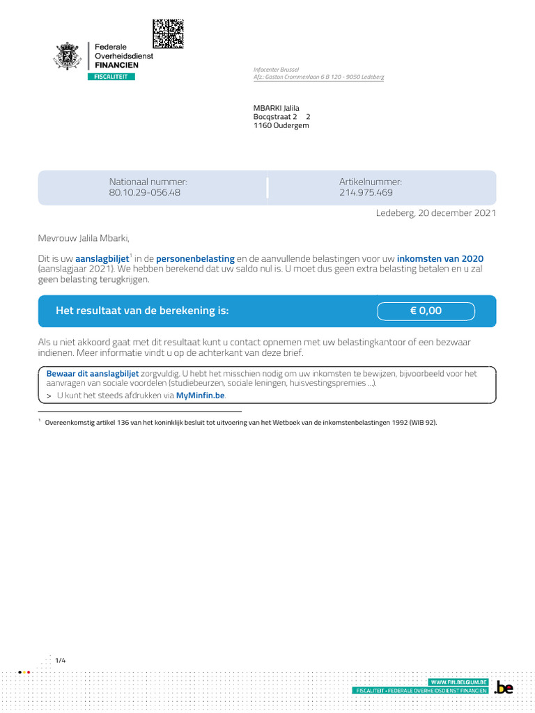 Avertissement-Extrait de Rôle 2021 | PDF