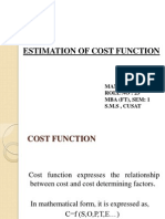 Estimating Cost Functions with Regression, Engineering & Survivor Methods