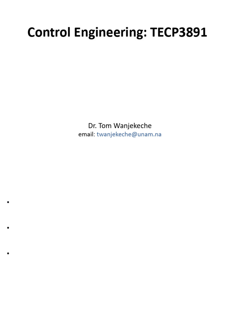 Introduction to Control Engineering Basics | PDF | Feedback | Control ...