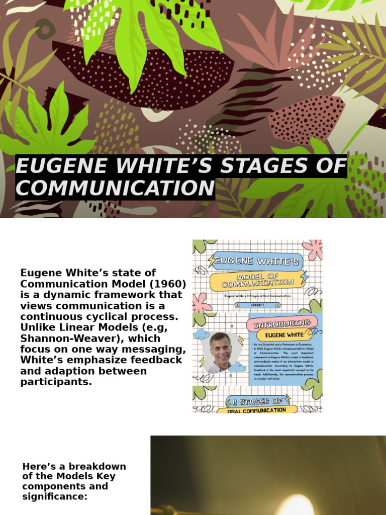 Eugene White's Communication Model Explained | PDF | Communication ...